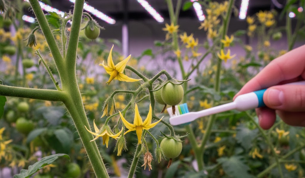 electric toothbrush helps manual pollination