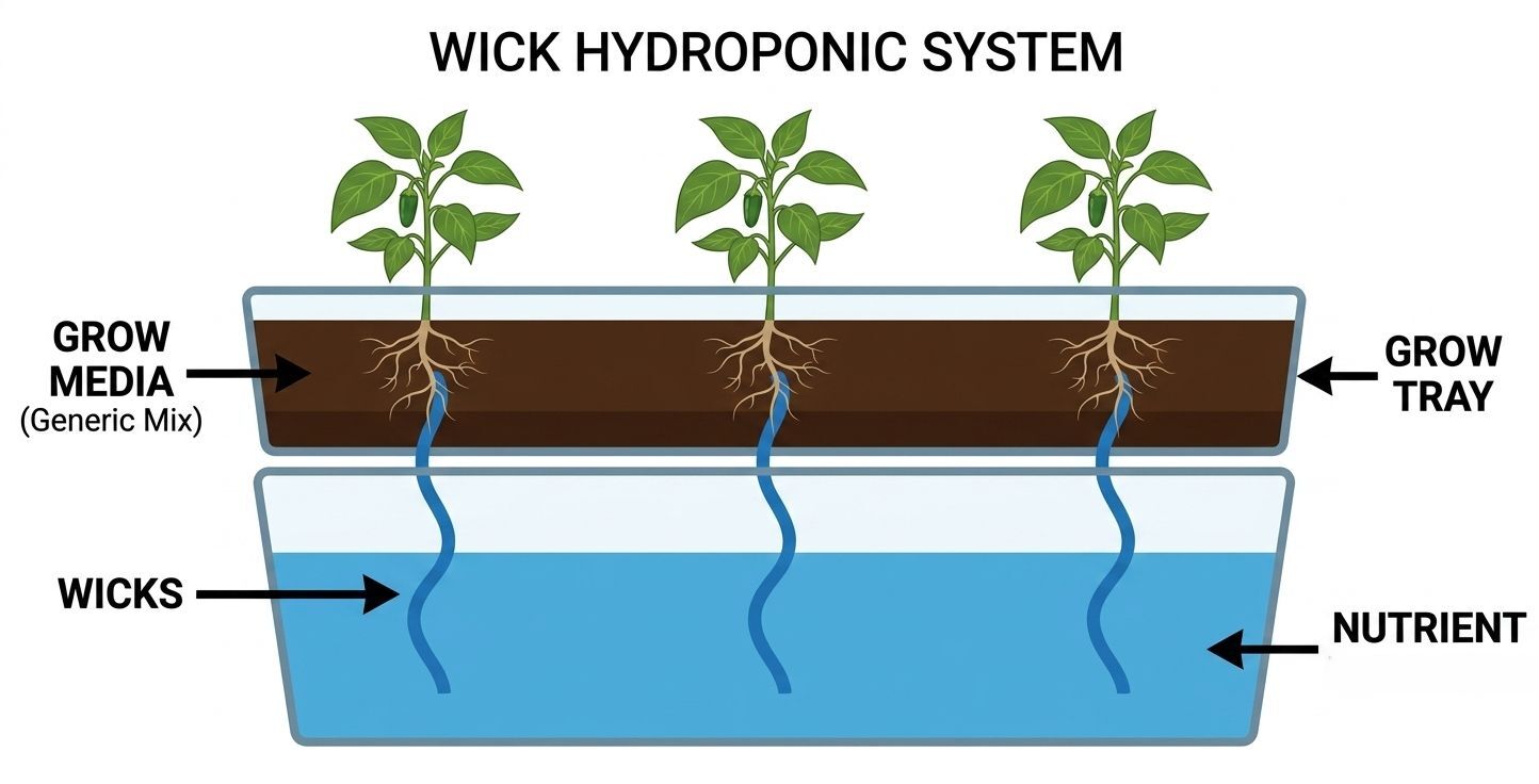 Wick Hydroponic System